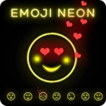 emoji neon keyboard android application logo